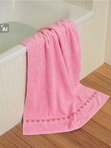 Sinsay - Pamut fürdőlepedő jacquard masnis szegéllyel - élénkpink