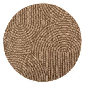 Barna kerek kültéri-beltéri szőnyeg ø 120 cm Timber 1401 – Ayyildiz Carpets