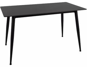 Étkezőasztal RION 130x70 cm kerámia lappal, fekete márvány