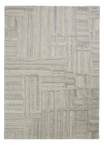 Szürkésbézs kézi szövésű gyapjú szőnyeg 140x200 cm Elva – Flair Rugs