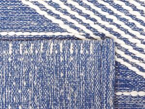 Világosbézs és kék gyapjúszőnyeg 160 x 230 cm DATCA