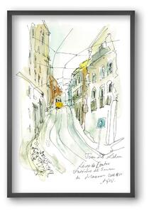 LISBON AQUARELLE NO.31 - falikép keretben | artbridge