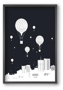 Balloons and the city - falikép keretben | artbridge