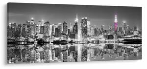 Kép - New York és a lila felhőkarcoló (120x50 cm)