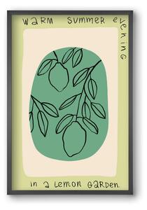 WARM SUMMER EVENING IN A LEMON GARDEN - falikép keretben | artbridge
