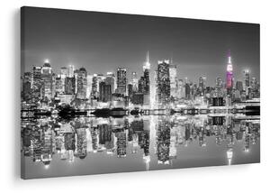 Kép - New York és a lila felhőkarcoló (90x60 cm)