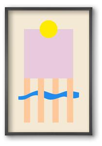 YELLOW AND LILAC - falikép keretben | artbridge