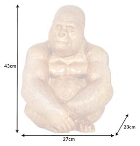 Dekoráció Gorilla 43 cm arany