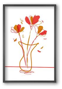 AUTUMN FLOWERS - falikép keretben | artbridge