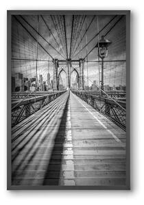 NEW YORK CITY Brooklyn Bridge - falikép keretben | artbridge
