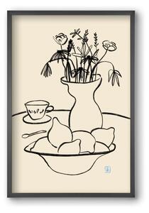 LEMONS AND FLOWERS - falikép keretben | artbridge