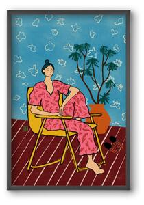 PLANT LADY AT HOME - falikép keretben | artbridge