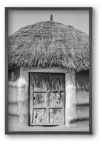 Mud hut - falikép keretben | artbridge