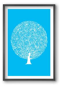 Blue Tree - falikép keretben | artbridge