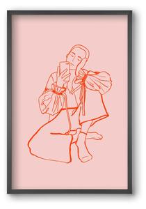 MIRROR SELFIE PINK - falikép keretben | artbridge
