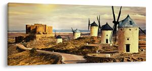 Kép - Szélmalmok (120x50 cm)