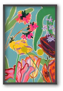 COLOURFUL FLOWERS MEDITATION - falikép keretben | artbridge