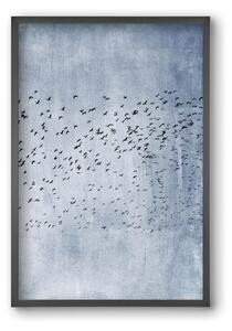 Moving on - blue - falikép keretben | artbridge