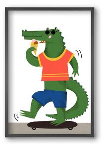 Funky Crocodile - falikép keretben | artbridge