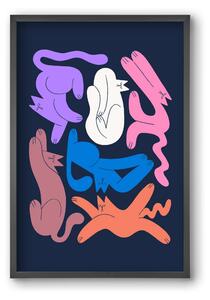 Funky Cats - falikép keretben | artbridge