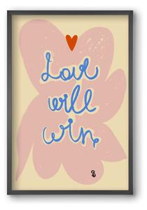 LOVE WILL WIN - falikép keretben | artbridge