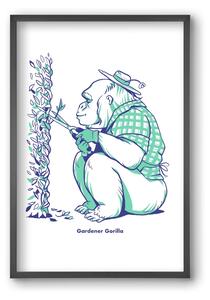 Gardener Gorilla - falikép keretben | artbridge