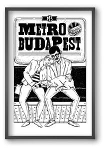 M3 metro kutyával - falikép keretben | artbridge