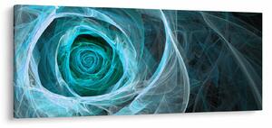 Kép - Absztrakt rózsaszín kék fekete háttérrel (120x50 cm)