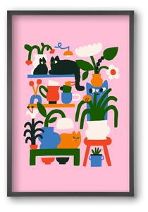 A Cat Lady's Home - falikép keretben | artbridge