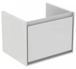 Fürdőszobaszekrény mosdó alá Ideal Standard Connect Air 53x40x40,9 cm fehér fényes / fehér matt kombinációban E0846B2
