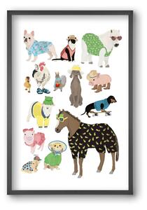Summer Animals - falikép keretben | artbridge