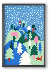 Snowing - falikép keretben | artbridge