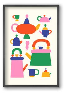 Teapots - falikép keretben | artbridge