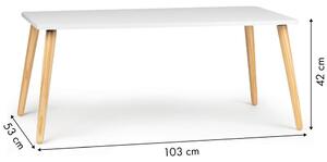 Dohányzóasztal White Edge 100cm