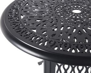 Fekete alumínium kerek asztal ⌀ 90 cm ANCONA