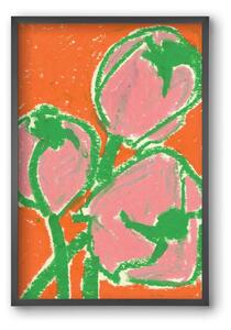 Little tulips - falikép keretben | artbridge