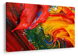Kép - Kékítő absztrakció ecsettel (90x60 cm)