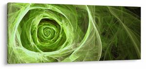 Kép - Absztrakt rózsa zöld (120x50 cm)