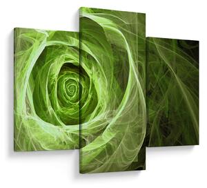 Kép - Absztrakt rózsa zöld (90x60 cm)