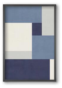 Composition of Geometric Shapes - Blue01 - falikép keretben | artbridge