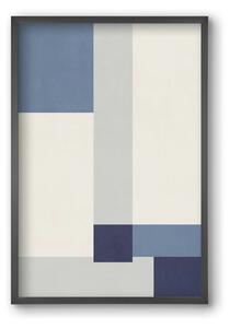 Composition of Geometric Shapes - Blue02 - falikép keretben | artbridge