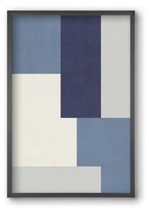 Composition of Geometric Shapes - Blue03 - falikép keretben | artbridge