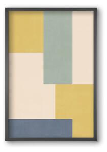 Composition of Geometric Shapes - Yb01 - falikép keretben | artbridge