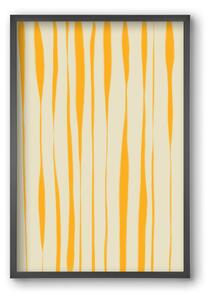 Yellow stripes - falikép keretben | artbridge