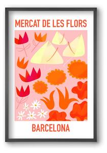 Flower Market Barcelona - falikép keretben | artbridge