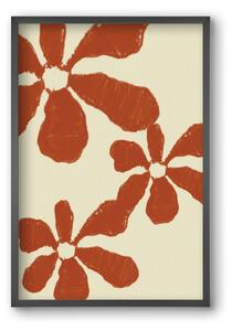 Terracotta flowers - falikép keretben | artbridge