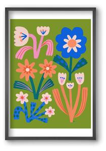 Cute Flowers - falikép keretben | artbridge