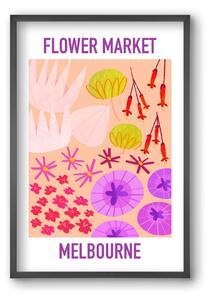 Flower Market Melbourne - falikép keretben | artbridge