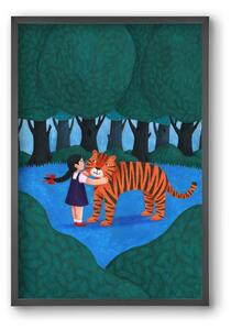 A kislány, aki mindenkit szeretett - Tigris - falikép keretben | artbridge