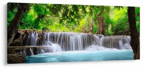 Kép - Vízesés, kék (120x50 cm)